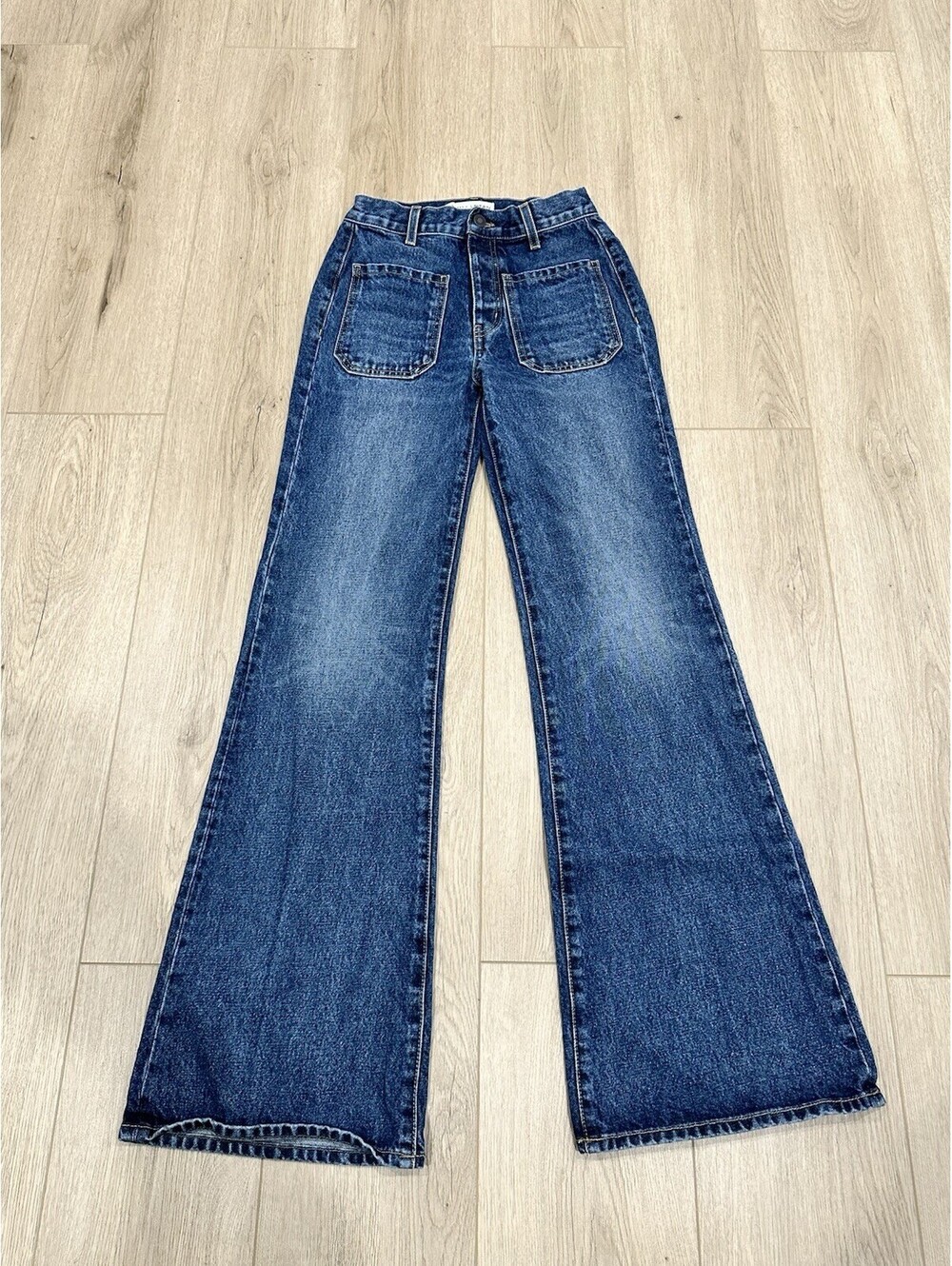 Nili Lotan Dark Blue Wide-Leg Jeans